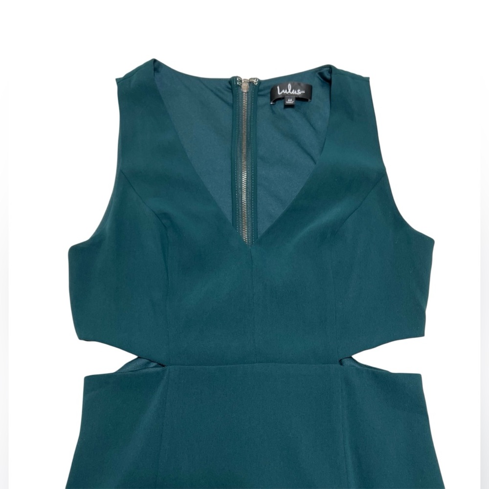 Lulus Teal Cutout Bodycon Mini Dress | Medium - Picture 2 of 6